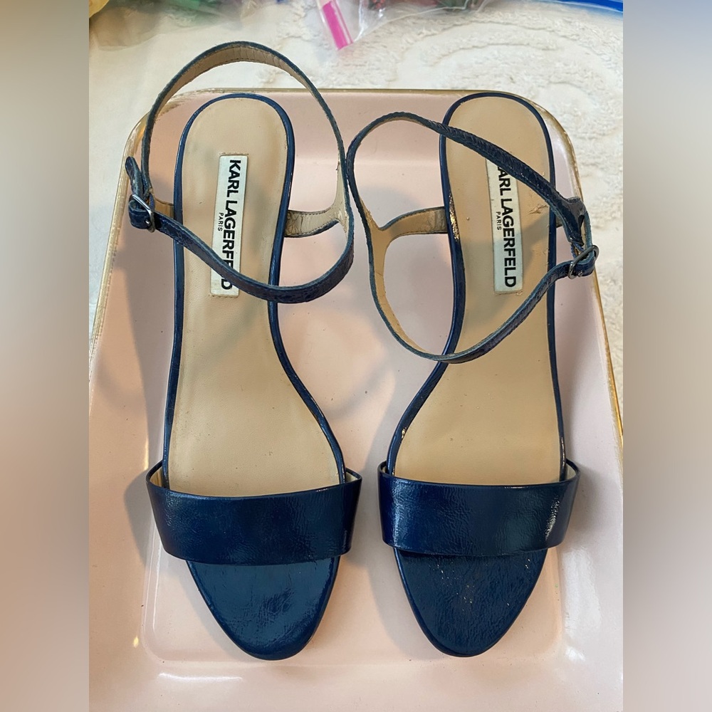 Karl Lagerfeld Women's Dark Blue Sandals